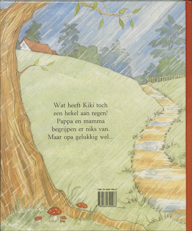 Achterkant van Eendje in de regen