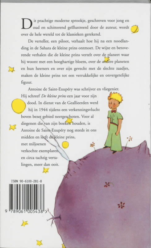 Achterkant van De Kleine Prins