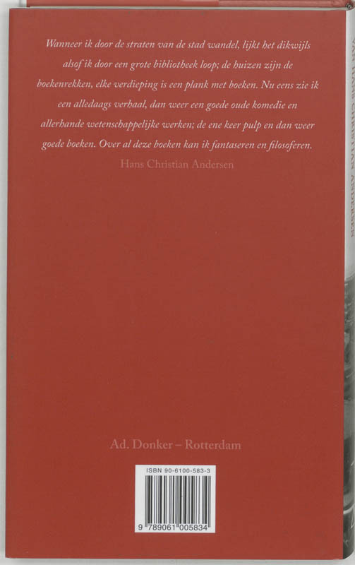 Achterkant van Het Kopenhagen van Hans Christian Andersen