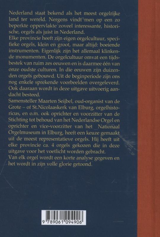 Achterkant van Het orgel getoond