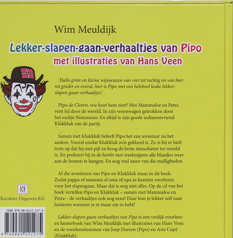 Achterkant van Lekker-slapen-gaan-verhaaltjes van Pipo