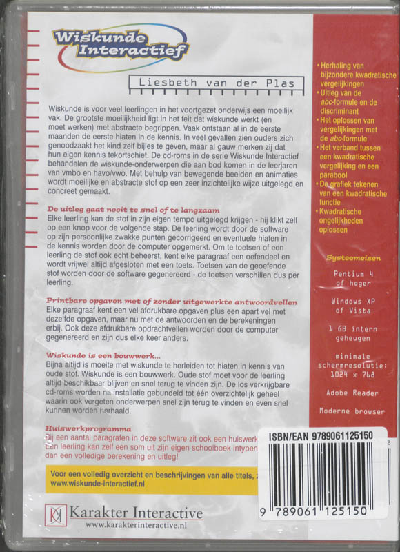 Achterkant van 3Havo/vwo