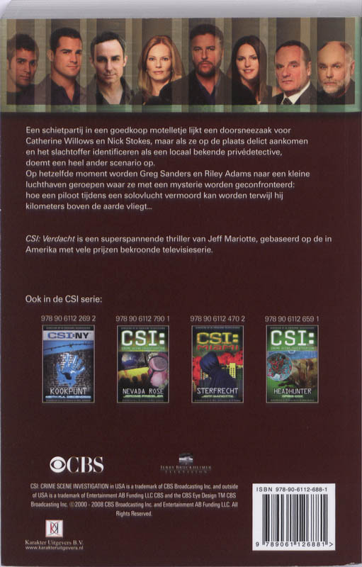 Achterkant van CSI Verdacht