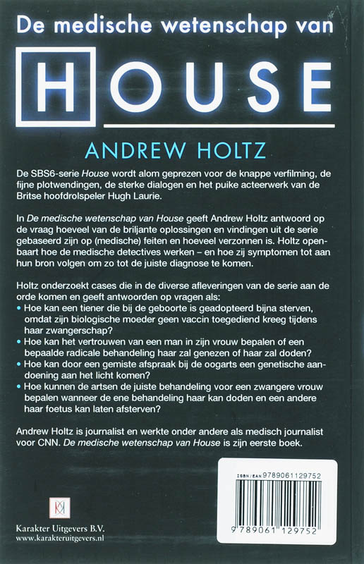 Achterkant van De medische wetenschap van House
