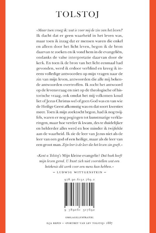 Achterkant van Mijn kleine evangelie