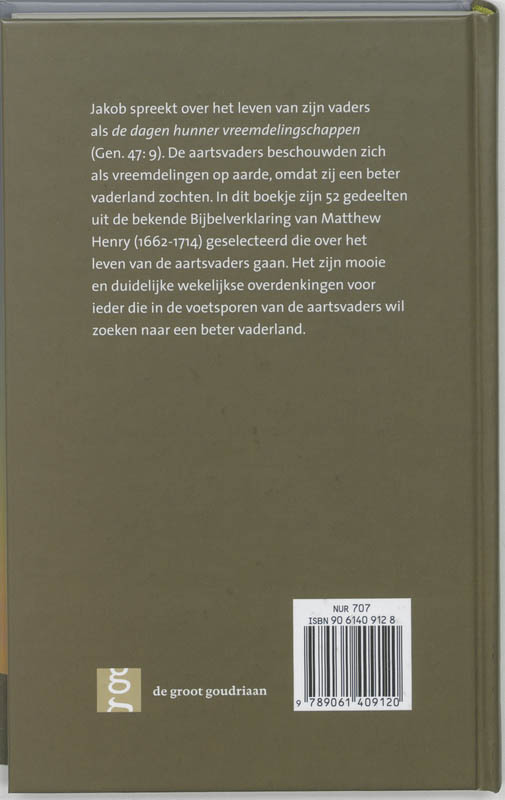 Achterkant van Dagen van vreemdelingschap
