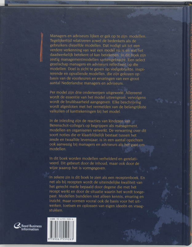 Achterkant van Het managementmodellenboek