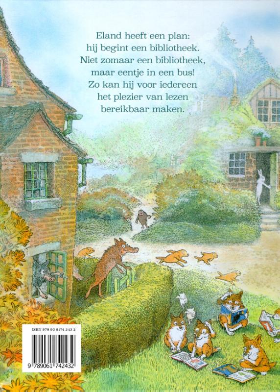 Achterkant van De boekenbus van Eland