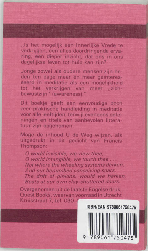 Achterkant van Meditatie