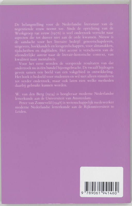 Achterkant van Nederlandse literatuur van de negentiende eeuw
