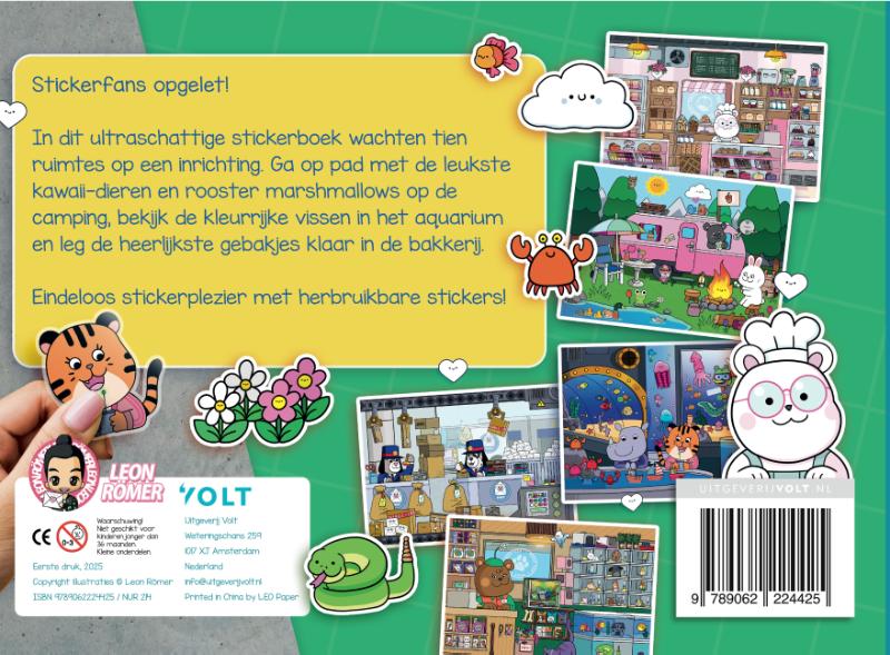 Achterkant van Schattig stickeren