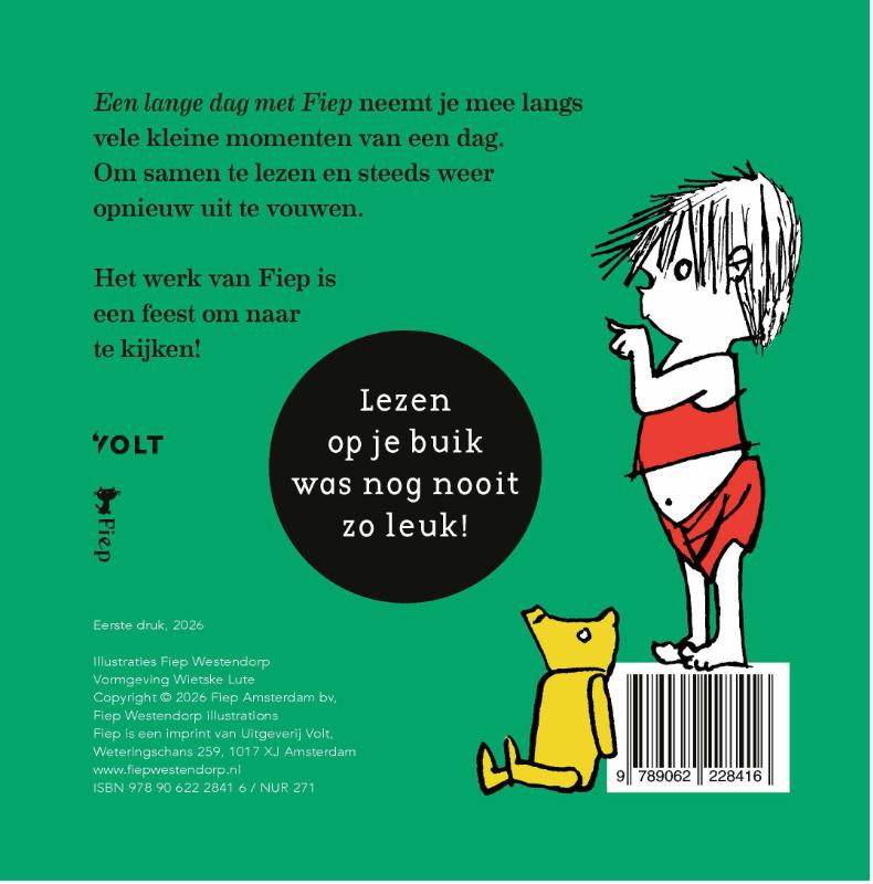 Achterkant van Een lange dag met Fiep