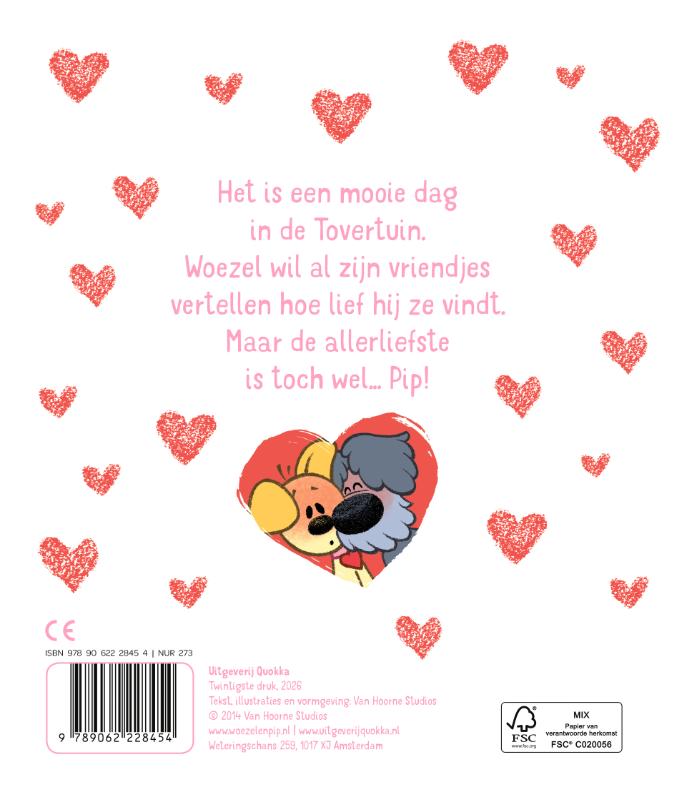 Achterkant van Woezel & Pip: Ik vind jou zo lief