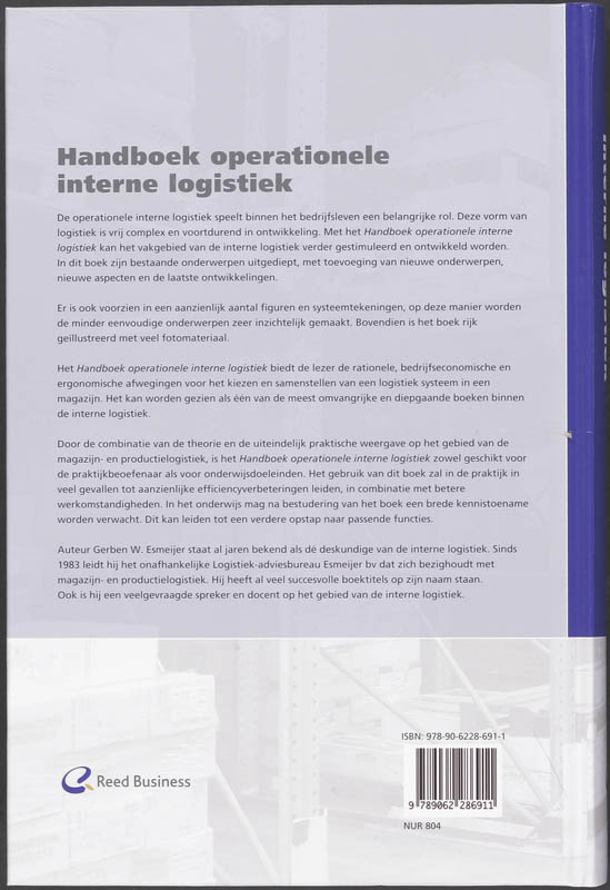 Achterkant van Handboek operationele interne logistiek