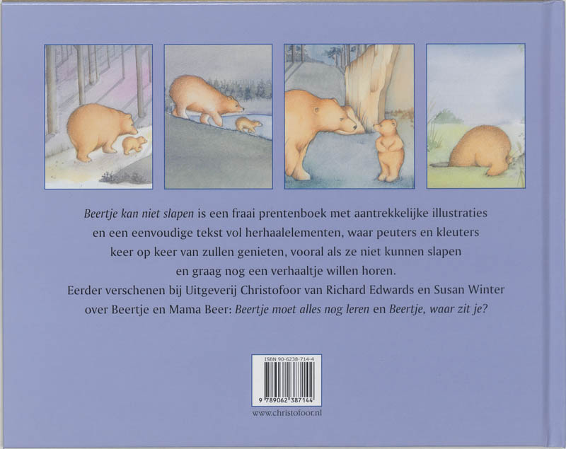 Achterkant van Beertje kan niet slapen