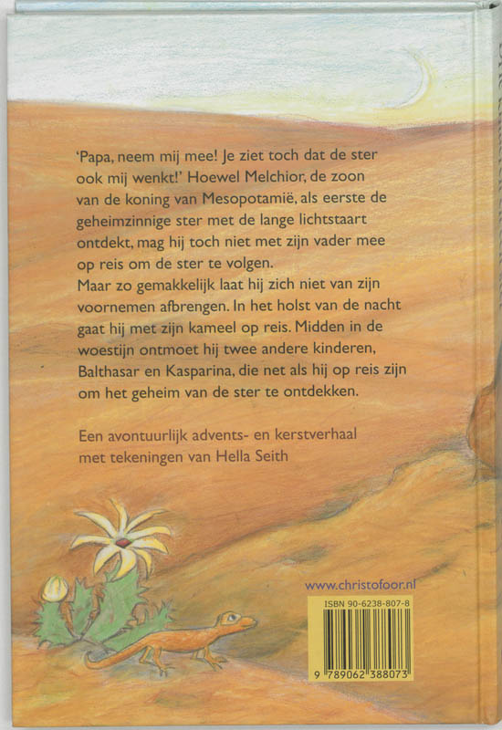 Achterkant van Drie kinderen en een ster