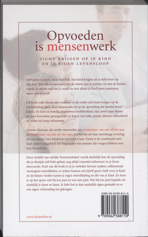 Achterkant van Opvoeden is mensenwerk
