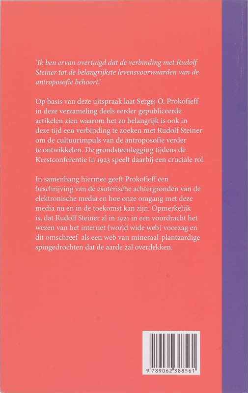 Achterkant van De verbondenheid met Rudolf Steiner