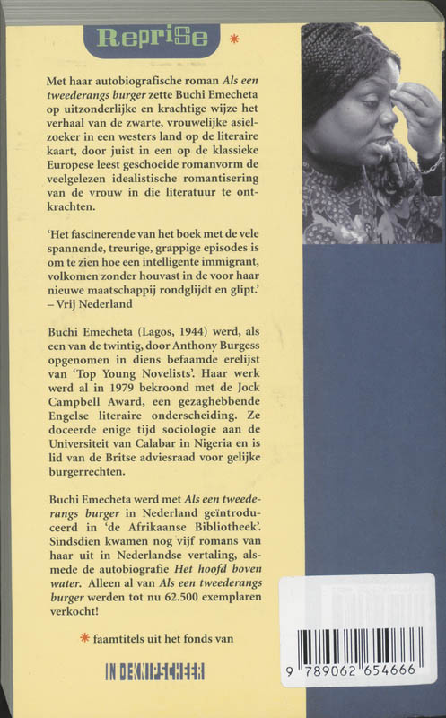 Achterkant van Als een tweederangs burger