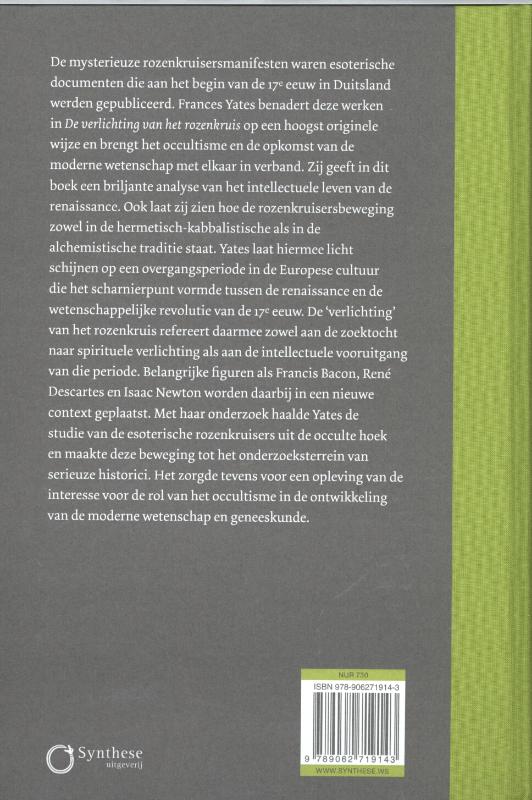 Achterkant van De verlichting van het rozenkruis