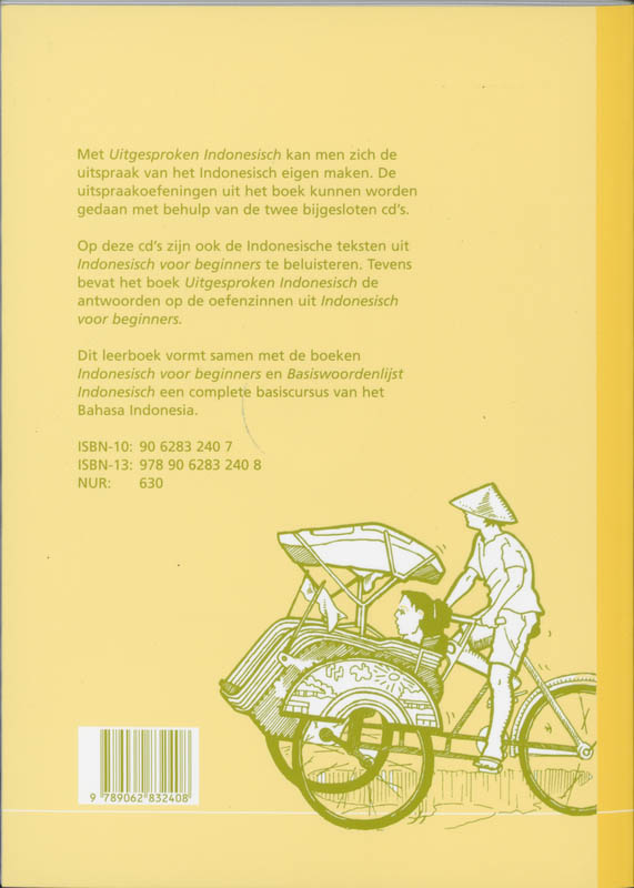 Achterkant van Uitgesproken Indonesisch