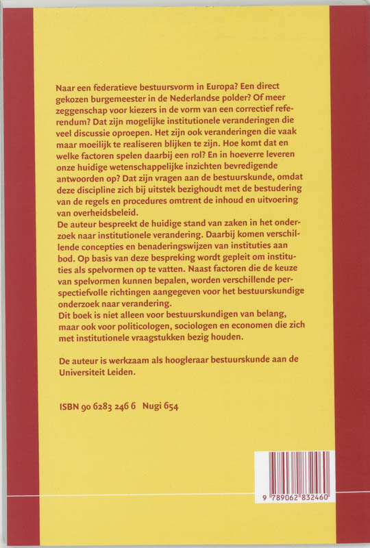 Achterkant van Institutionele verandering