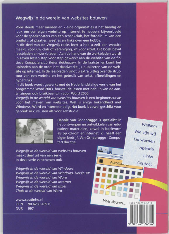 Achterkant van Wegwijs in de wereld van websites bouwen