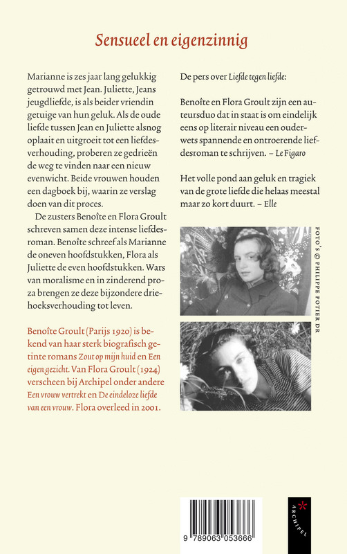 Achterkant van Liefde tegen liefde