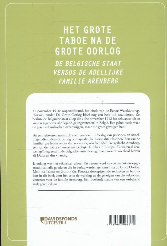 Achterkant van Het grote taboe na de grote oorlog