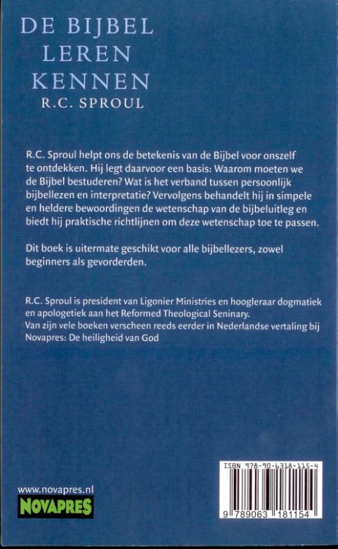 Achterkant van De bijbel leren kennen