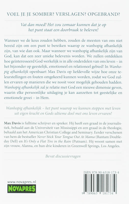 Achterkant van Wanhopig afhankelijk