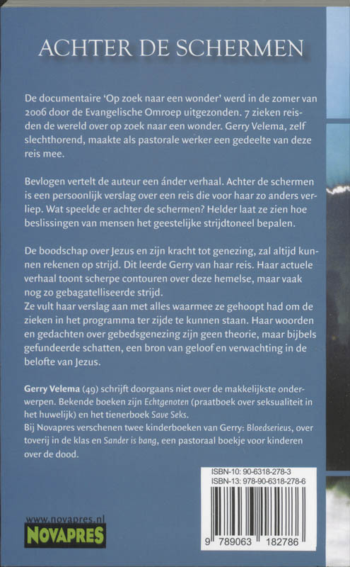Achterkant van Achter de schermen