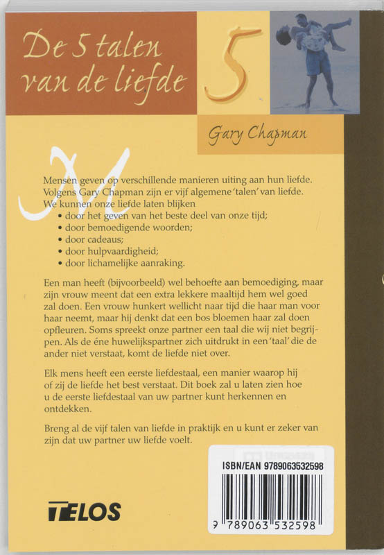 Achterkant van De vijf talen van de liefde