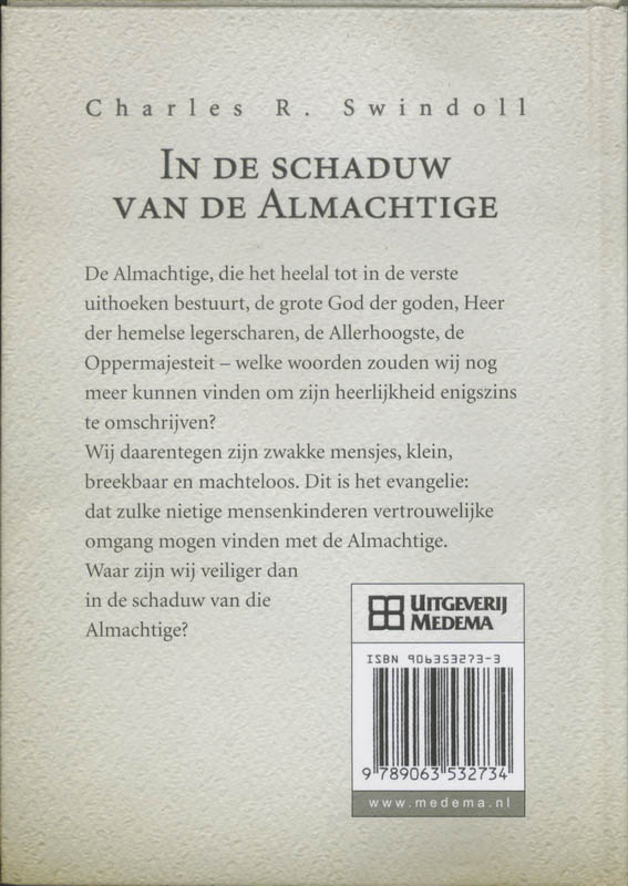 Achterkant van In de schaduw van de Almachtige