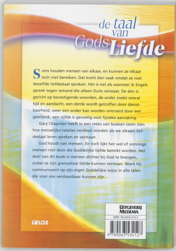 Achterkant van De taal van Gods liefde