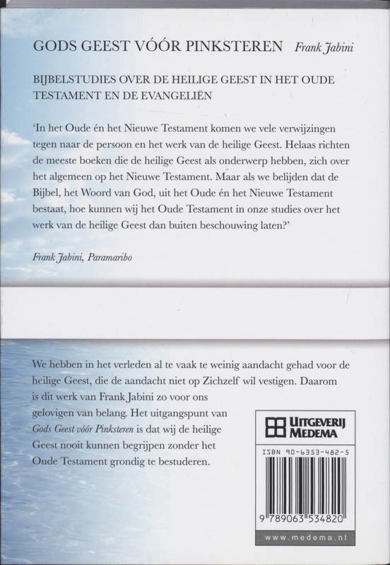 Achterkant van Gods Geest voor Pinksteren