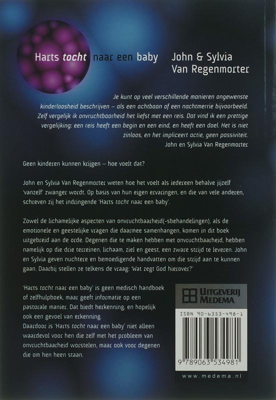 Achterkant van Harts tocht naar een baby