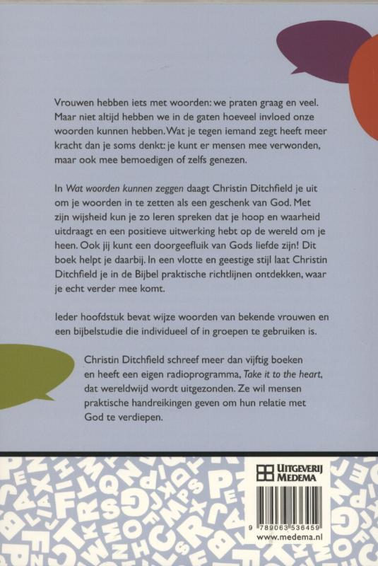 Achterkant van Wat woorden kunnen zeggen