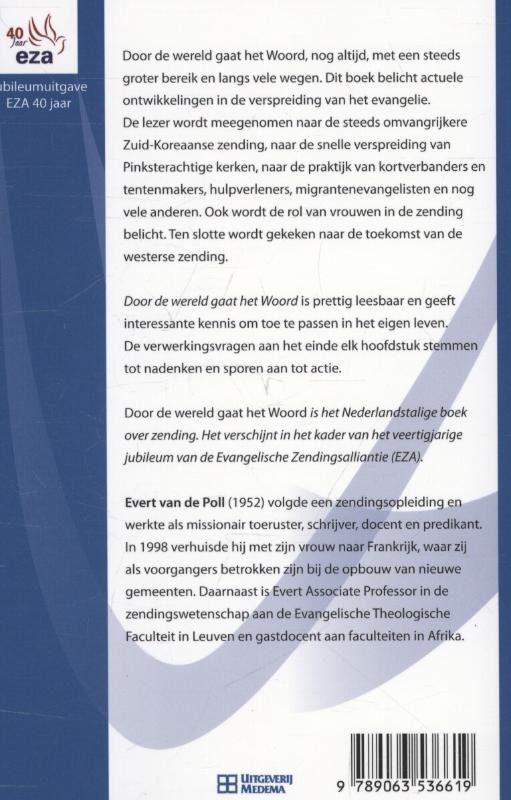 Achterkant van Door de wereld gaat het woord