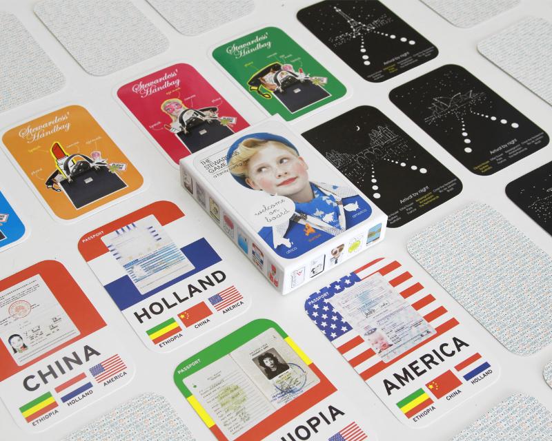 Achterkant van The stewardess game