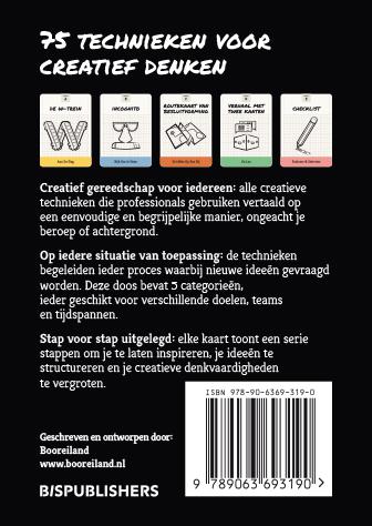 Achterkant van 75 technieken voor creatief denken