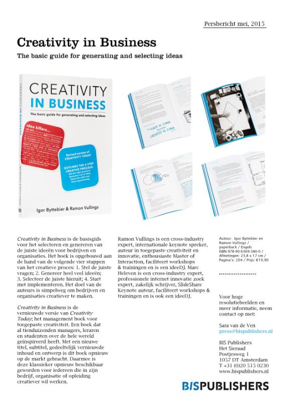 Achterkant van Creativity in Business