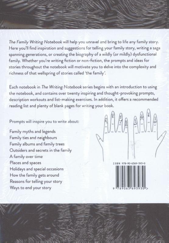 Achterkant van The writing notebook