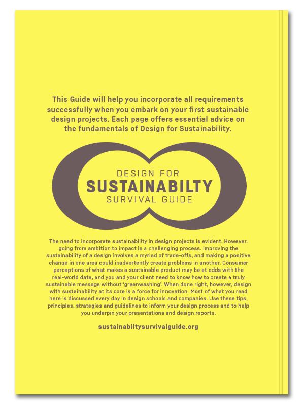 Achterkant van Design for Sustainability Survival Guide