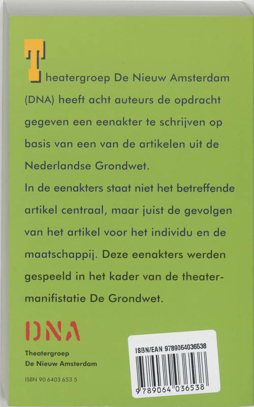 Achterkant van De Grondwet