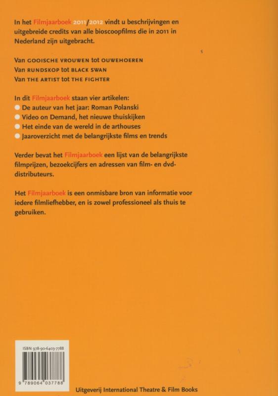 Achterkant van Filmjaarboek 2011-2012