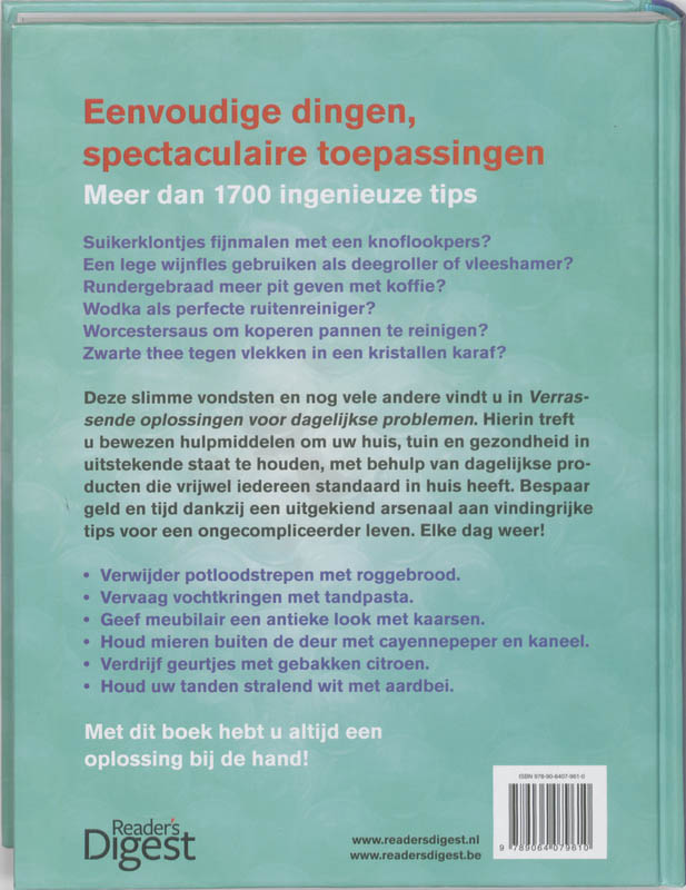 Achterkant van Verrassende oplossingen voor dagelijkse problemen