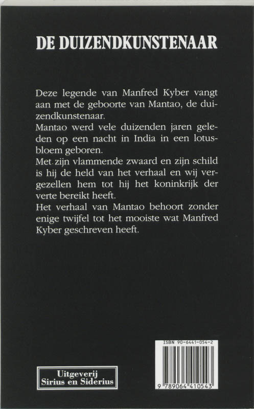 Achterkant van De duizendkunstenaar