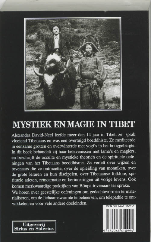 Achterkant van Mystiek en magie in Tibet