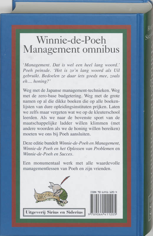 Achterkant van Winnie-de-Poeh Management omnibus